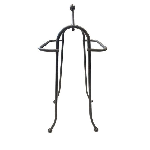 Vintage Wrought Iron Towel Holder Stand Free Standing Bathroom Organizer - Picture 3 of 7